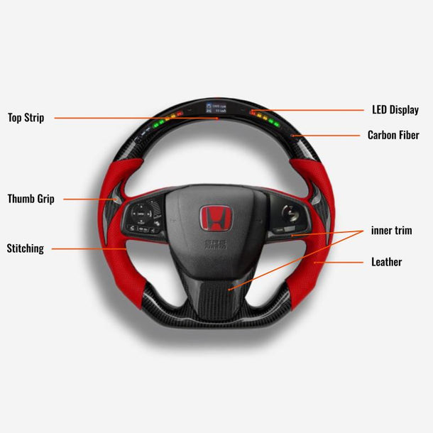 Honda Civic Custom Steering Wheel - Image 5