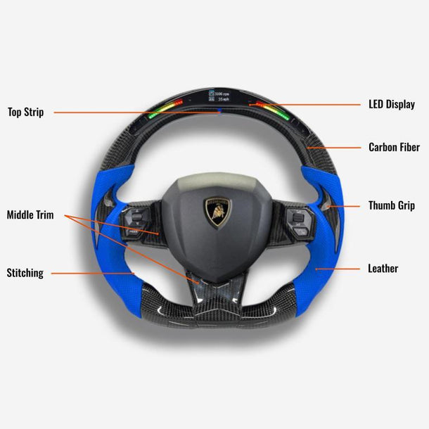 Lamborghini Aventador Custom Steering Wheel - Image 4