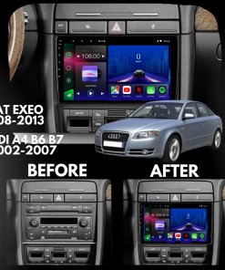 Alternative view of Audi A4 S4 RS4 | B6 B7 2004-2009 | Seat Exeo 2008-2013 | Android 13 | Car Stereo Head Unit
