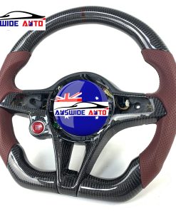 Alternative view of Alfa Romeo Giulia Stelvio Perforated Leather Carbon Fiber Steering Wheel