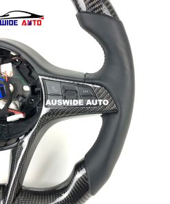 Alternative view of Alfa Romeo Giulia 2017 2018 2019 2020 Smooth Leather Carbon Fiber Steering Wheel