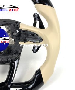 Alternative view of Custom Wooden Carbon Fiber Steering Wheel for Audi Q3 Q5 Q7 RS RS3 RS7 A3 A4 A5 A6 A7 B7 Q7 Q8 Sq8 S6 S7