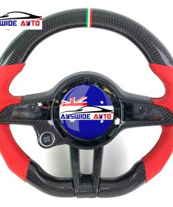 Alfa Romeo Stelvio Giulia Customized Perforated Leather Carbon Fiber Steering Wheel