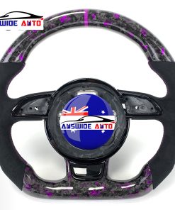Audi A3 A4 A5 S3 S4 S5 RS3 RS4 RS5 B8 B8.5 Steering Wheel Black Suede Leather Forged Carbon Fiber