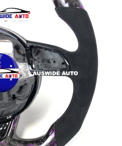 Alternative view of Audi A3 A4 A5 S3 S4 S5 RS3 RS4 RS5 B8 B8.5 Steering Wheel Black Suede Leather Forged Carbon Fiber