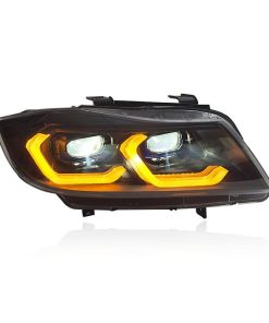 Alternative view of LCI Style LED Headlights - BMW E90 3 Series